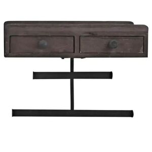 2 Drawers Earrings Jewelry Wall Display - NWOB - Brown